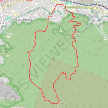 Itinéraire Saint Cyr par crête Saint Cyr et retour Vigie Eaux Vives et Croix, distance, dénivelé, altitude, carte, profil, trace GPS