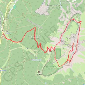 Itinéraire Chamechaude par brêche Arnaud, distance, dénivelé, altitude, carte, profil, trace GPS