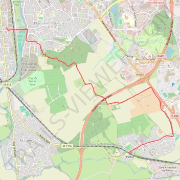 Itinéraire Peltre - Metz-Sablon, distance, dénivelé, altitude, carte, profil, trace GPS