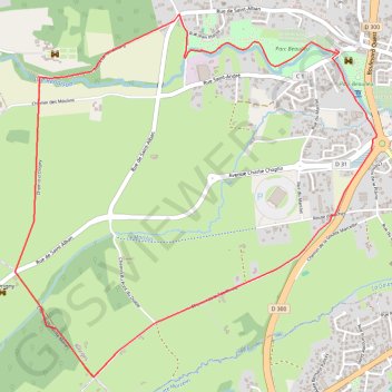 Itinéraire Parc Beaulieu-Les Ecureuils, distance, dénivelé, altitude, carte, profil, trace GPS