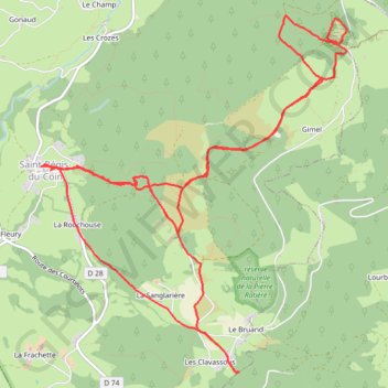Itinéraire Saint REGIS DU COIN, distance, dénivelé, altitude, carte, profil, trace GPS