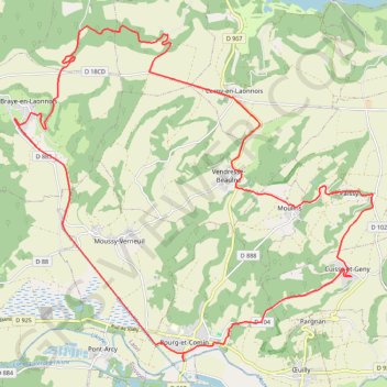 Itinéraire Eaux paisibles, distance, dénivelé, altitude, carte, profil, trace GPS