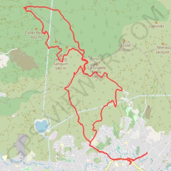 Itinéraire Massif de l'Étoile, distance, dénivelé, altitude, carte, profil, trace GPS