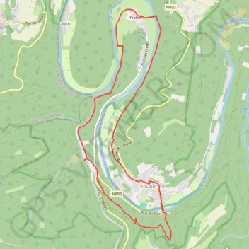 Itinéraire De Poupehan à Frahan ( Premier WE Ardenais de l'année 2022 ), distance, dénivelé, altitude, carte, profil, trace GPS