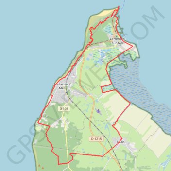 Itinéraire 🚴 Trace de la Pointe du Médoc, distance, dénivelé, altitude, carte, profil, trace GPS