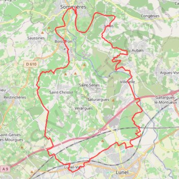 Itinéraire Parcours du 06 Mars 2023 - Junas, distance, dénivelé, altitude, carte, profil, trace GPS
