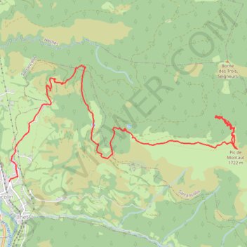 Itinéraire Pic de Montaut, distance, dénivelé, altitude, carte, profil, trace GPS