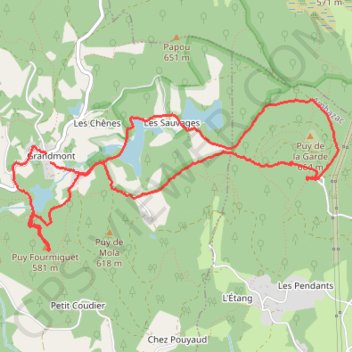 Itinéraire Randonnée à gGrandmont, distance, dénivelé, altitude, carte, profil, trace GPS