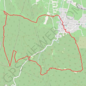 Itinéraire Le Goule de Navet - Saint-Victor-la-Coste, distance, dénivelé, altitude, carte, profil, trace GPS