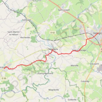 Itinéraire Bricquebec - Négreville, distance, dénivelé, altitude, carte, profil, trace GPS