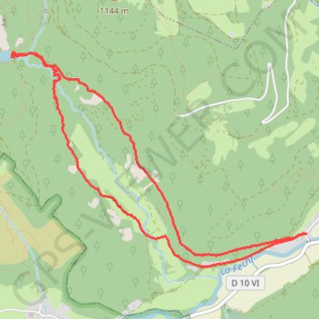Itinéraire La Wormza jusqu'au Fischbodel, distance, dénivelé, altitude, carte, profil, trace GPS