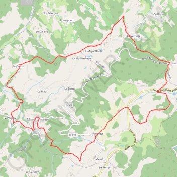Itinéraire Monts du Lyonnais - Du Rossand au Col des Brosses - 11690 - UtagawaVTT.com, distance, dénivelé, altitude, carte, profil, trace GPS