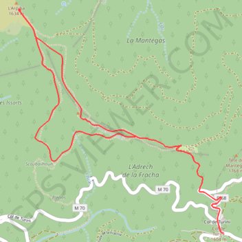 Itinéraire Crêtes de l'Arpiha, distance, dénivelé, altitude, carte, profil, trace GPS