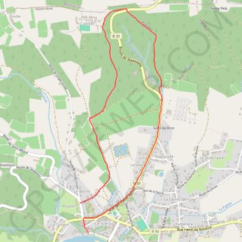 Itinéraire Le Fleix du Maine au Port par Cadillac, distance, dénivelé, altitude, carte, profil, trace GPS