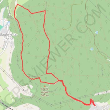 Itinéraire Baume la Roche par Ancey, distance, dénivelé, altitude, carte, profil, trace GPS