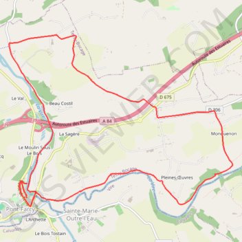 Itinéraire Gorges de la Vire, distance, dénivelé, altitude, carte, profil, trace GPS