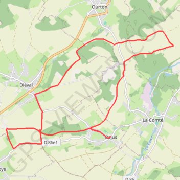 Itinéraire Les prêles de Bajus, distance, dénivelé, altitude, carte, profil, trace GPS
