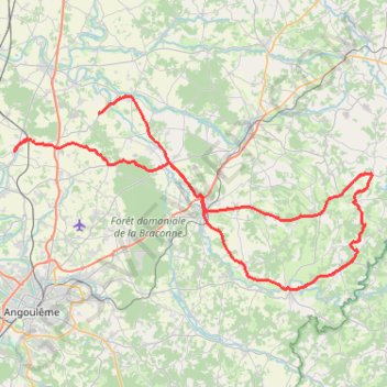 Itinéraire Roussines, distance, dénivelé, altitude, carte, profil, trace GPS