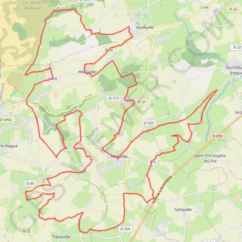 Itinéraire 1 - A2H_nature_2024 VTT_47km, distance, dénivelé, altitude, carte, profil, trace GPS