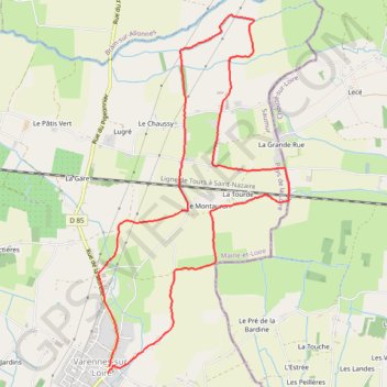 Itinéraire Varennes sur Loire, distance, dénivelé, altitude, carte, profil, trace GPS