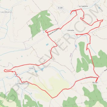 Itinéraire Boucle de Cézac via le moulin de Boisse, distance, dénivelé, altitude, carte, profil, trace GPS