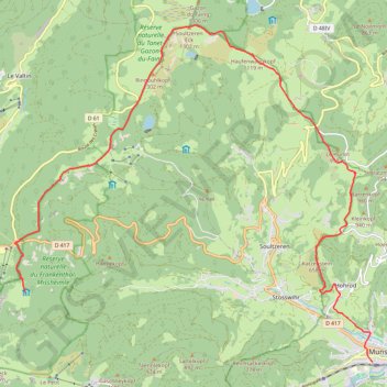 Itinéraire De Munster aux 3 Fours (Retour) - Stosswihr, distance, dénivelé, altitude, carte, profil, trace GPS