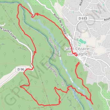 Itinéraire Saint Cezaire Ouest Siagne, distance, dénivelé, altitude, carte, profil, trace GPS