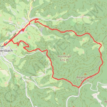 Itinéraire Oberharmersbach Randonnée, distance, dénivelé, altitude, carte, profil, trace GPS
