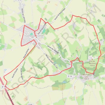 Itinéraire Circuit Fraude et Estaminets, distance, dénivelé, altitude, carte, profil, trace GPS