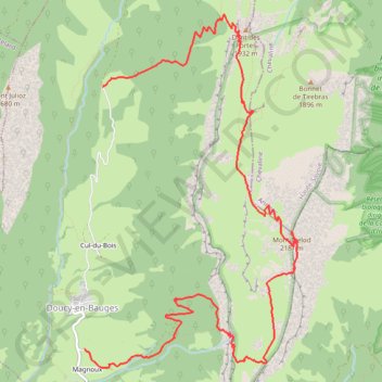 Itinéraire Traversée du Mont Trélod, distance, dénivelé, altitude, carte, profil, trace GPS