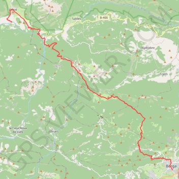 Itinéraire GR107 Gosol - Berga, distance, dénivelé, altitude, carte, profil, trace GPS