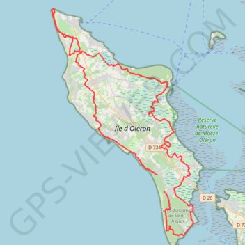 Itinéraire Le tour de l'île d'Oléron, distance, dénivelé, altitude, carte, profil, trace GPS