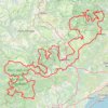 Itinéraire 100cols haut languedoc, distance, dénivelé, altitude, carte, profil, trace GPS