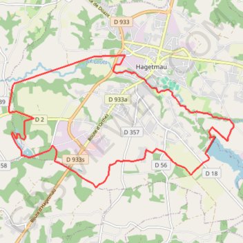 Itinéraire Randonnée autour de Hagetmau - Lac d'Ages et lacs d'Halco, distance, dénivelé, altitude, carte, profil, trace GPS
