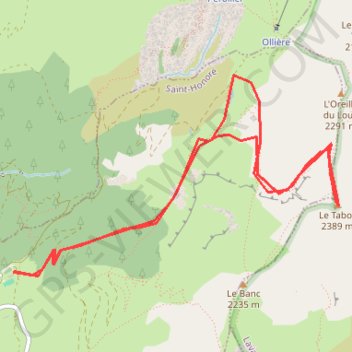 Itinéraire Le Tabor en Matheysine, distance, dénivelé, altitude, carte, profil, trace GPS