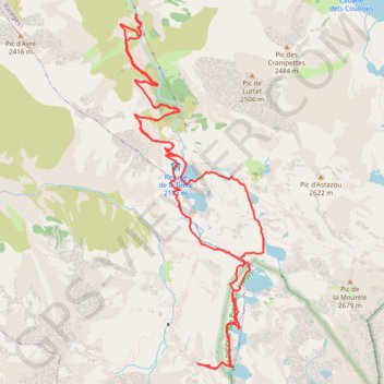 Itinéraire 2017-08-03 Lacs de Néouvielle, distance, dénivelé, altitude, carte, profil, trace GPS