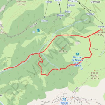 Itinéraire pic boré par le col de neuvaz, distance, dénivelé, altitude, carte, profil, trace GPS