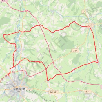 Itinéraire ST ANGEL-COSNE-MAILLET-AUDES-10571567, distance, dénivelé, altitude, carte, profil, trace GPS