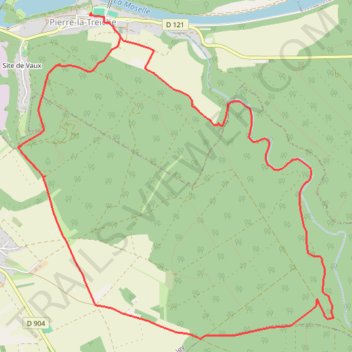 Itinéraire Pierre-la-Treiche, distance, dénivelé, altitude, carte, profil, trace GPS