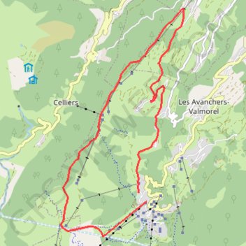 Itinéraire Valmorel - Chantemerle, distance, dénivelé, altitude, carte, profil, trace GPS