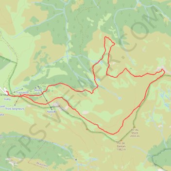 Itinéraire Crête de Penas de Barran - Hautacam, distance, dénivelé, altitude, carte, profil, trace GPS