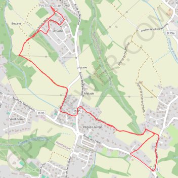 Itinéraire Pechbusque - Mervilla, distance, dénivelé, altitude, carte, profil, trace GPS