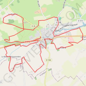 Itinéraire Circuit27_Entre-vallons-et-haies-bocageres, distance, dénivelé, altitude, carte, profil, trace GPS
