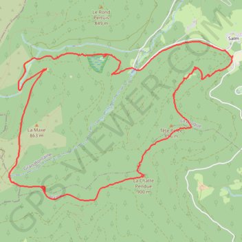 Itinéraire Circuit du Salm, distance, dénivelé, altitude, carte, profil, trace GPS