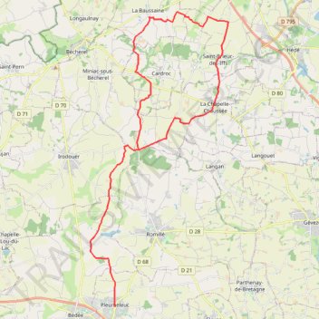 Itinéraire 40 km, distance, dénivelé, altitude, carte, profil, trace GPS