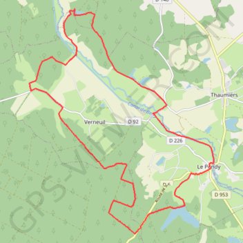 Itinéraire Verneuil, canal, forêt et étangs, distance, dénivelé, altitude, carte, profil, trace GPS
