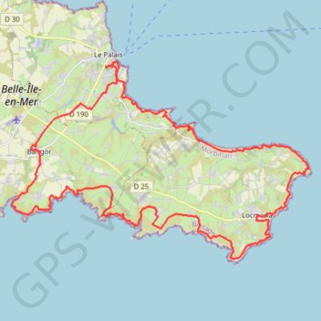 Itinéraire Belle Ile en Trail, distance, dénivelé, altitude, carte, profil, trace GPS