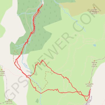 Itinéraire La Rouelle (Aravis), distance, dénivelé, altitude, carte, profil, trace GPS