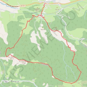 Itinéraire La Coue Rouge, distance, dénivelé, altitude, carte, profil, trace GPS