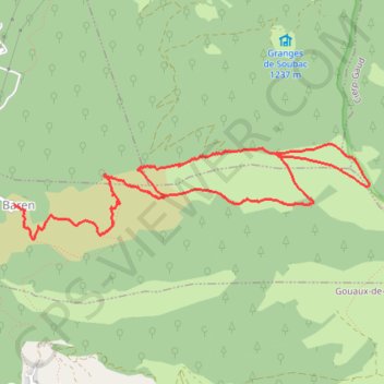Itinéraire De Baren au Mail de la Pique, distance, dénivelé, altitude, carte, profil, trace GPS